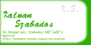 kalman szabados business card